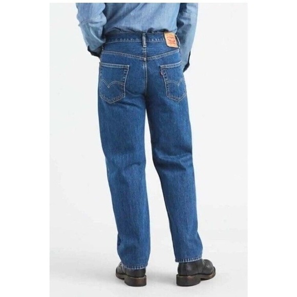 Levis 550 Relaxed Fit Medium Wash Denim Blue Jeans Mens Size 46X32 BIG & TALL - Picture 2 of 13